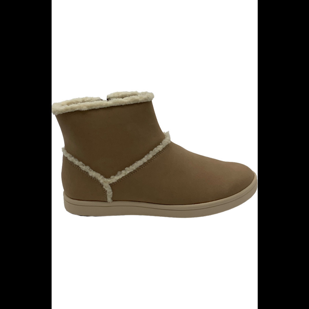 CLOUDSTEPPERS by Clarks Faux Fur Ankle Boots Step Glow Rose Sand - Wide